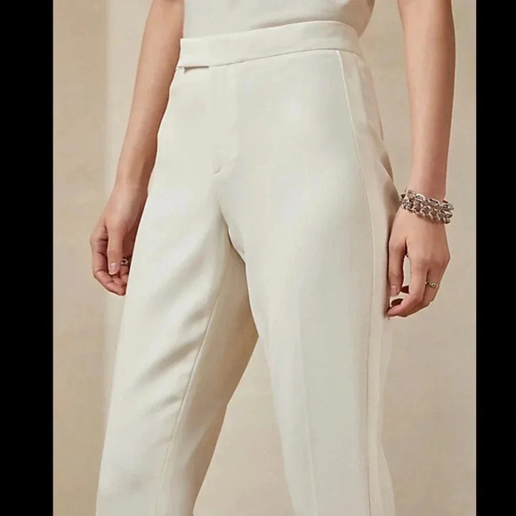 NEW Ralph Lauren Collection Seth Wool Crepe Tuxedo Pant in Lux Cream Size 14 - Picture 14 of 15